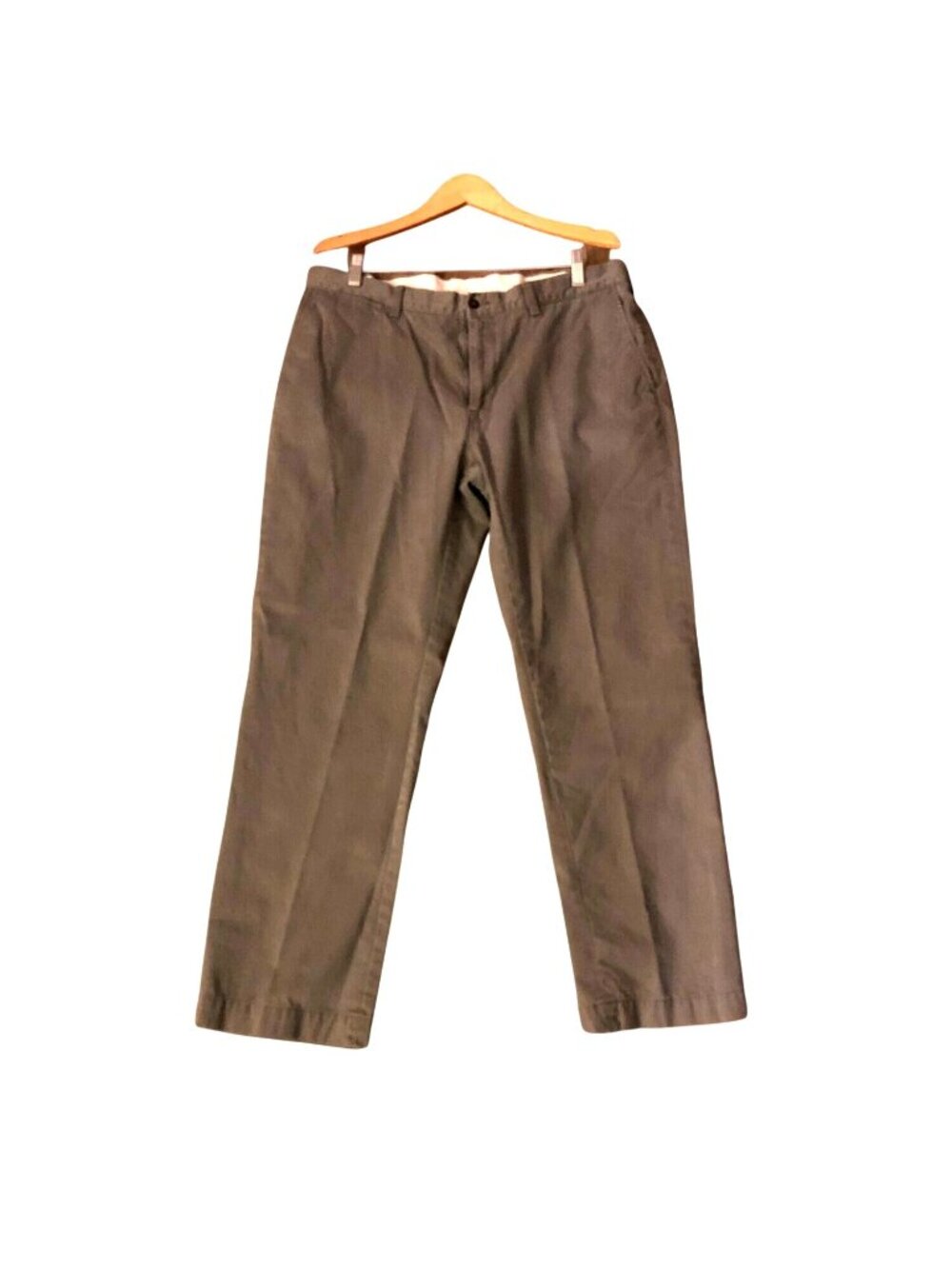 POLO BY RALPH LAUREN - MENS GREY 100% COTTON FLAT FRONT DRESS PANTS SIZE 38X32